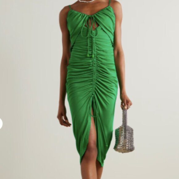Farm Rio Green Cut Out Sleeveless Midi Dress - Picture 6 of 6